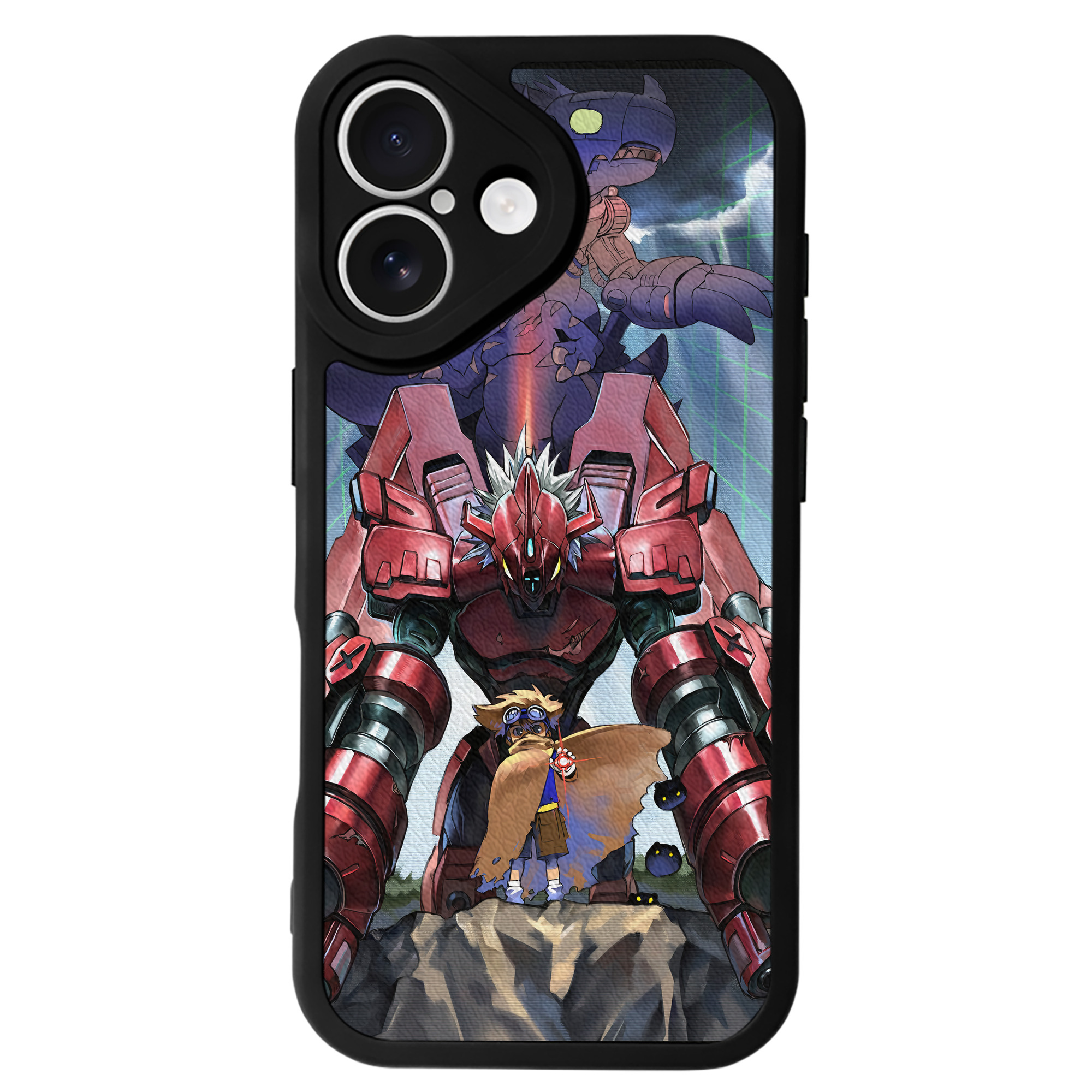 （画像用） Digimon デジタルモンスター/デジモン 【iPhone 16シリーズ対応】シリコンスマホケース（レザー調） 材質：シリコン